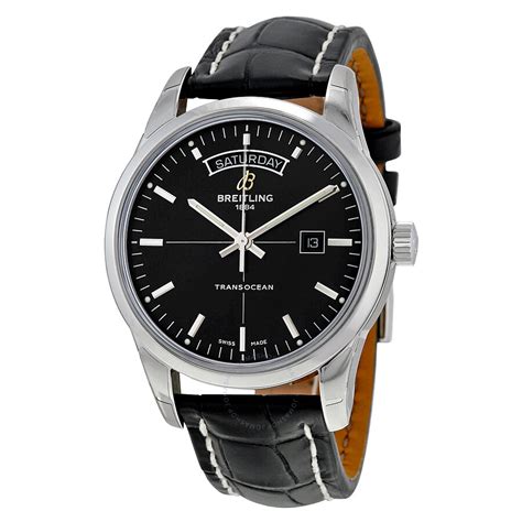 breitling transocean black dial automatic|Breitling Transocean price.